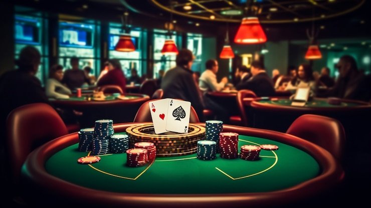 Teen Patti live-dealer studio showing three-card poker gameplay on newbisanara platform